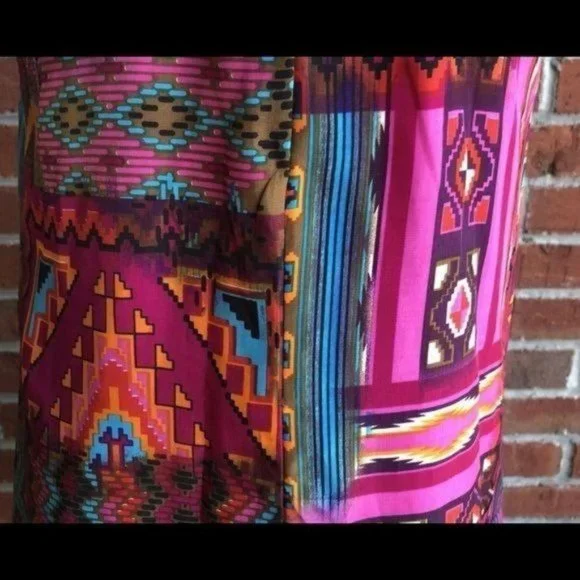 Pearle 88 Fab'rik Pink Tribal Racer-back Dress‎ - S - Picture 4 of 5
